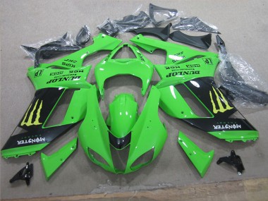 ABS 2007-2008 White Blue Ninja Kawasaki ZX6R Motorcycle Fairing Canada