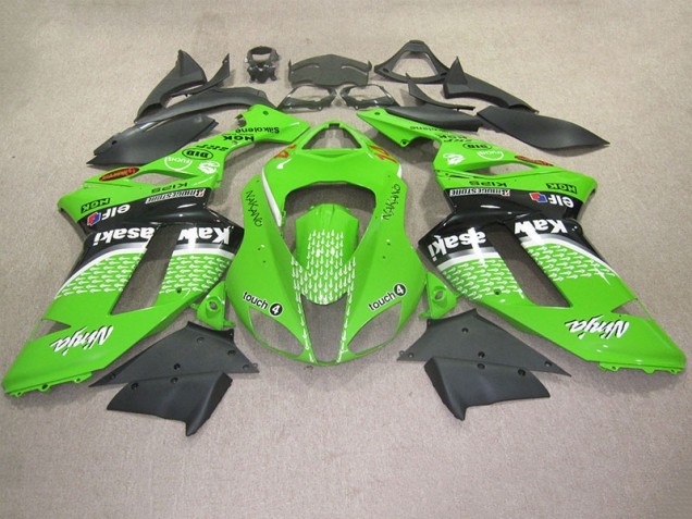 2007-2008 Green Touch 4 Kawasaki ZX6R Motorcycle Fairing Kits Canada 2007-2008 Green Touch 4 Kawasaki ZX6R Motorcycle Fairing Kits Canada