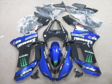 ABS 2007-2008 Black Blue Green Monster Kawasaki ZX6R Bike Fairings Canada