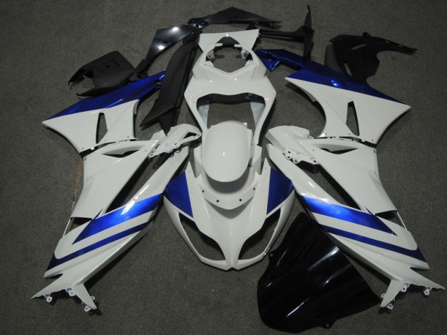 2009-2012 White Blue Kawasaki ZX6R Motorbike Fairings Canada