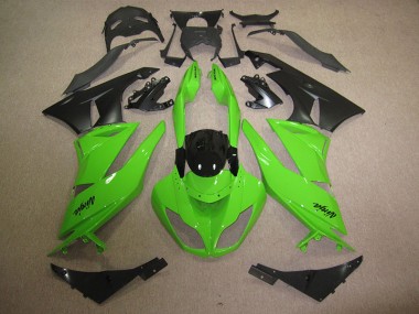 ABS 2009-2012 Black Green Kawasaki ZX6R Motorbike Fairing Canada
