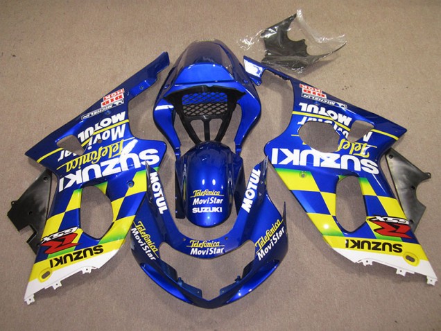 ABS 2000-2002 Blue Yellow Telefumica Movistar Suzuki GSXR1000 Motor Fairings Canada ABS 2000-2002 Blue Yellow Telefumica Movistar Suzuki GSXR1000 Motor Fairings Canada