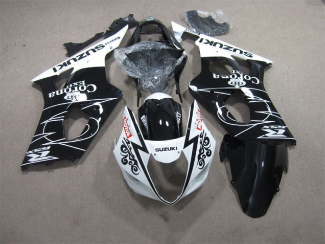 ABS 2003-2004 Black White Corona Extra Motul Suzuki GSXR1000 Motorcycle Fairings Kits Canada ABS 2003-2004 Black White Corona Extra Motul Suzuki GSXR1000 Motorcycle Fairings Kits Canada