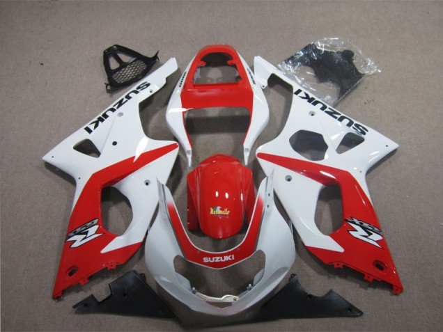 ABS 2003-2004 Red White Suzuki GSXR1000 Motorcyle Fairings Canada ABS 2003-2004 Red White Suzuki GSXR1000 Motorcyle Fairings Canada
