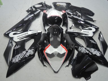 ABS 2005-2006 Black White Beacon Suzuki GSXR1000 Bike Fairing Kit Canada