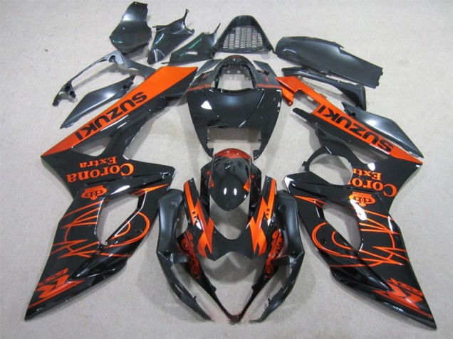 ABS 2005-2006 Black Orange Corona Extra Suzuki GSXR1000 Replacement Fairings Canada ABS 2005-2006 Black Orange Corona Extra Suzuki GSXR1000 Replacement Fairings Canada