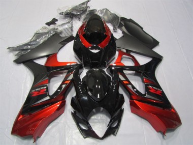 2007-2008 Black Red Suzuki GSXR1000 Motorcycle Fairing Kit Canada
