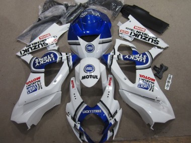 ABS 2007-2008 White Blue Lucky Strike Red Motul Suzuki GSXR1000 Moto Fairings Canada