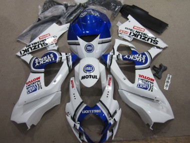 2007-2008 White Blue Lucky Strike Red Motul Suzuki GSXR1000 Moto Fairings Canada