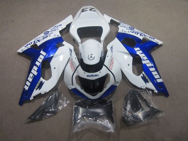 2001-2003 White Blue Motul Suzuki GSXR600 Bike Fairing Kit Canada