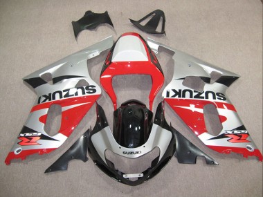 ABS 2001-2003 Red Silver Suzuki GSXR600 Motorcylce Fairings Canada