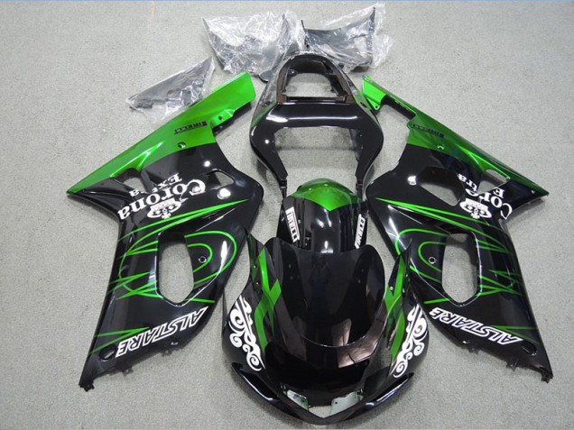 ABS 2001-2003 Black Green Corona Extra Suzuki GSXR600 Motorcycle Fairing Kits Canada ABS 2001-2003 Black Green Corona Extra Suzuki GSXR600 Motorcycle Fairing Kits Canada