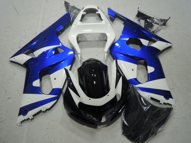 ABS 2001-2003 White Blue Suzuki GSXR600 Motorcycle Fairing Kit Canada