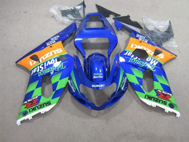 ABS 2001-2003 Blue Green Telefumia Movistar Suzuki GSXR600 Motorcycle Bodywork Canada