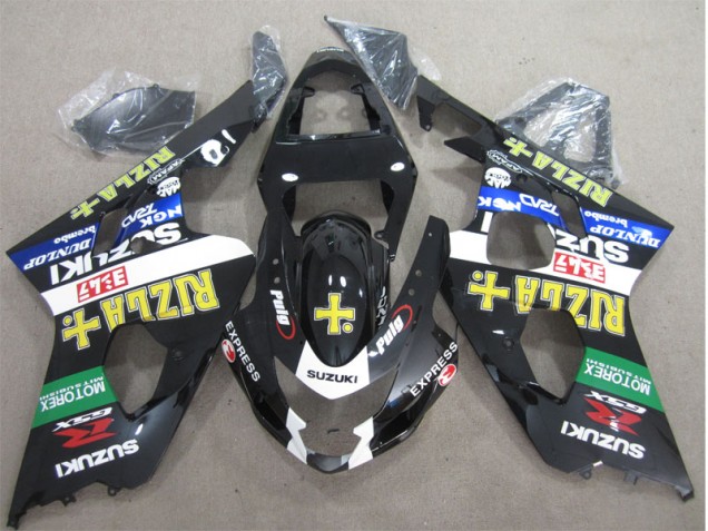 ABS 2004-2005 Black Yellow Rizla Suzuki GSXR600 Moto Fairings Canada ABS 2004-2005 Black Yellow Rizla Suzuki GSXR600 Moto Fairings Canada