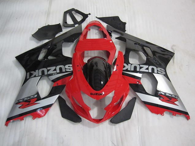 2004-2005 Red Black Silver Suzuki GSXR600 Motorcyle Fairings Canada 2004-2005 Red Black Silver Suzuki GSXR600 Motorcyle Fairings Canada