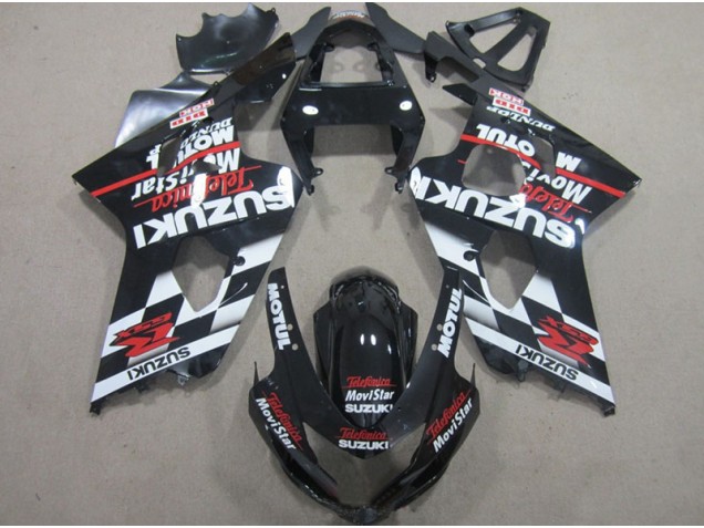 2004-2005 Black Red Telefumia Movistar Suzuki GSXR600 Motorbike Fairing Canada
