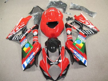 ABS 2004-2005 Red Black Suzuki GSXR600 Motorcycle Fairing Kit Canada