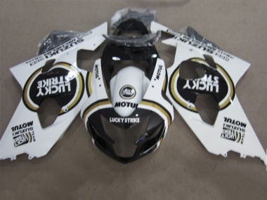 2004-2005 Black White Lucky Strike Motul Suzuki GSXR600 Motorcycle Fairings Kits Canada