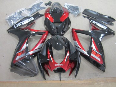 2006-2007 Black Red Suzuki GSXR600 Motorcycle Fairing Kits Canada