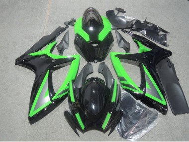 ABS 2006-2007 Black Green Suzuki GSXR600 Motorbike Fairing Canada