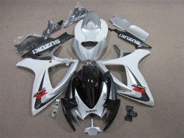ABS 2006-2007 Black White Suzuki GSXR600 Motorcycle Fairing Kit Canada