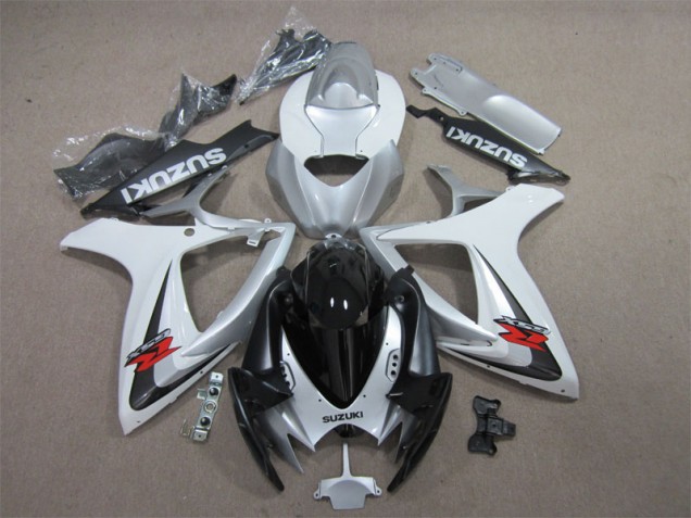 ABS 2006-2007 Black White Suzuki GSXR600 Motorcycle Fairing Kit Canada ABS 2006-2007 Black White Suzuki GSXR600 Motorcycle Fairing Kit Canada