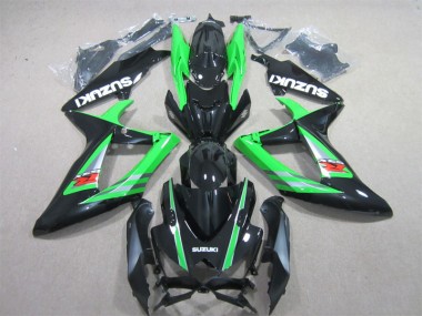 ABS 2006-2007 Black Green Suzuki GSXR600 Bike Fairings Canada