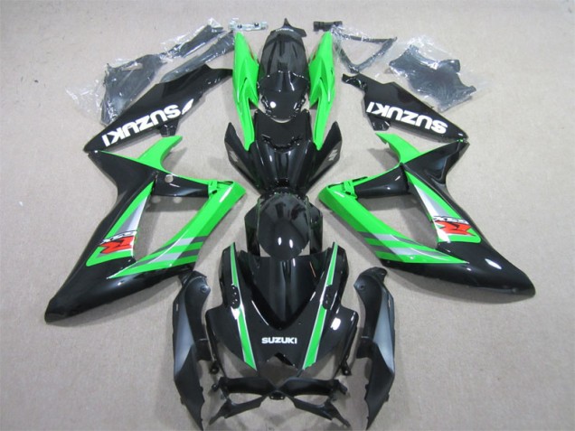 ABS 2006-2007 Black Green Suzuki GSXR600 Bike Fairings Canada ABS 2006-2007 Black Green Suzuki GSXR600 Bike Fairings Canada