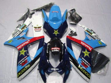 2006-2007 Blue White Rockstar Makita Suzuki GSXR600 Motor Bike Fairings Canada