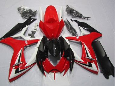 2006-2007 Black Red Suzuki GSXR600 Replacement Motorcycle Fairings Canada