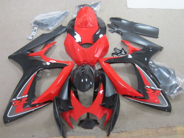 2006-2007 Black Red Suzuki GSXR600 Motorcylce Fairings Canada