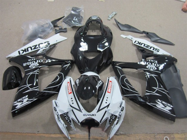 2006-2007 Black White Corona Extra Motul Suzuki GSXR600 Motorcycle Fairings Canada