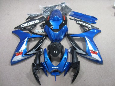 ABS 2006-2007 Blue Black White Suzuki GSXR600 Motorcycle Fairing Kits Canada