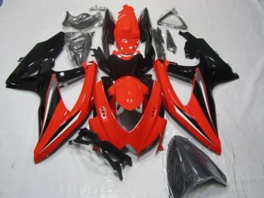 ABS 2008-2010 Red Black Suzuki GSXR600 Moto Fairings Canada