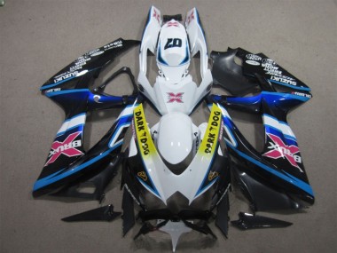ABS 2008-2010 White Dark Dog 07 Suzuki GSXR600 Motorcycle Replacement Fairings Canada