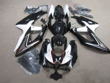 ABS 2008-2010 Black White Suzuki GSXR600 Replacement Fairings Canada