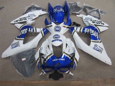 ABS 2008-2010 White Lucky Strike Blue Motul Suzuki GSXR600 Motor Fairings Canada
