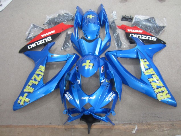 ABS 2008-2010 Blue Yellow Rizla White Motul Suzuki GSXR600 Motorcycle Fairings Canada ABS 2008-2010 Blue Yellow Rizla White Motul Suzuki GSXR600 Motorcycle Fairings Canada