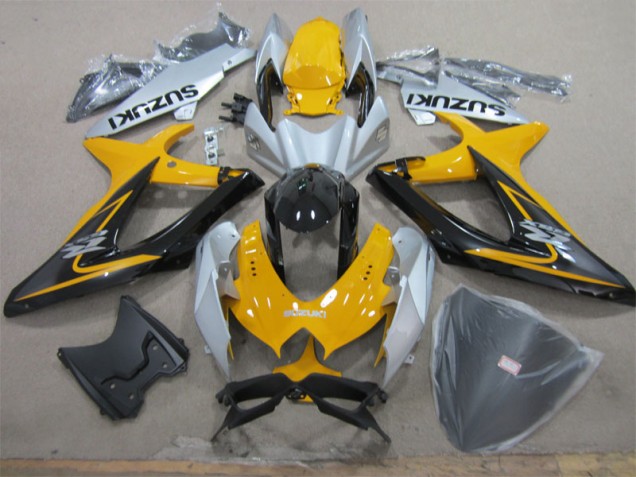 ABS 2008-2010 Yellow White Black Suzuki GSXR600 Motorcycle Fairing Kits Canada ABS 2008-2010 Yellow White Black Suzuki GSXR600 Motorcycle Fairing Kits Canada