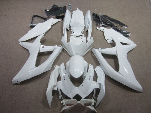 2008-2010 White Suzuki GSXR600 Motorcycle Fairing Kit Canada