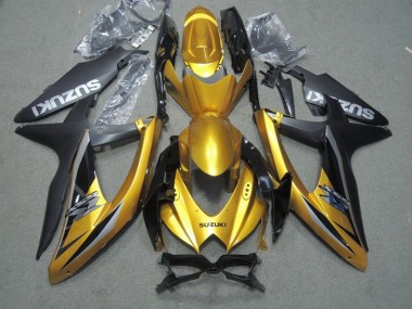 ABS 2008-2010 Black Gold Suzuki GSXR600 Motor Bike Fairings Canada