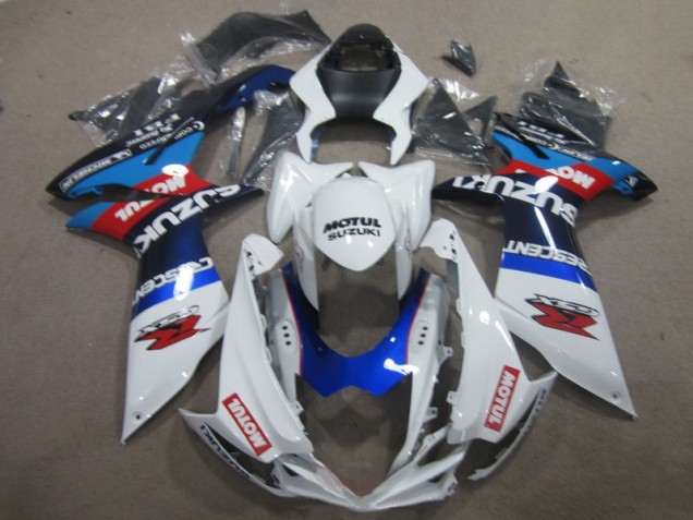 ABS 2011-2021 White Blue Motul Suzuki GSXR600 Moto Fairings Canada ABS 2011-2021 White Blue Motul Suzuki GSXR600 Moto Fairings Canada