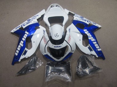 2001-2003 White Blue Motul Suzuki GSXR750 Motorcycle Fairing Kit Canada