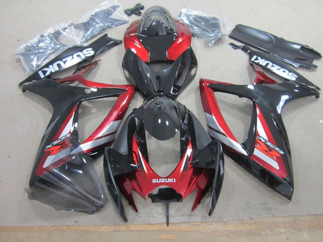 2006-2007 Black Red Suzuki GSXR750 Motorcycle Fairing Canada