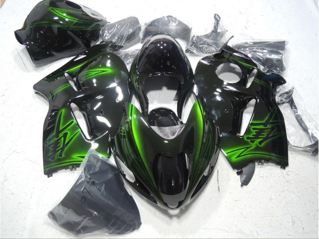 ABS 1996-2007 Black Green Suzuki GSXR1300 Hayabusa Bike Fairing Canada ABS 1996-2007 Black Green Suzuki GSXR1300 Hayabusa Bike Fairing Canada