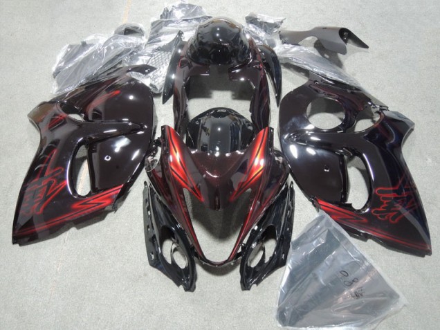 ABS 2008-2019 Black Red Suzuki GSXR1300 Hayabusa Bike Fairings Canada ABS 2008-2019 Black Red Suzuki GSXR1300 Hayabusa Bike Fairings Canada
