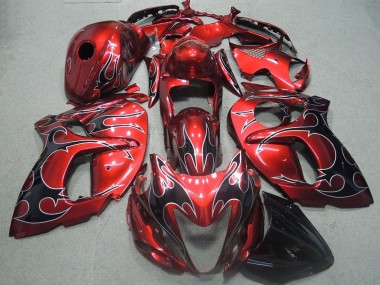 2008-2019 Red Black Flame Suzuki GSXR1300 Hayabusa Motorcyle Fairings Canada