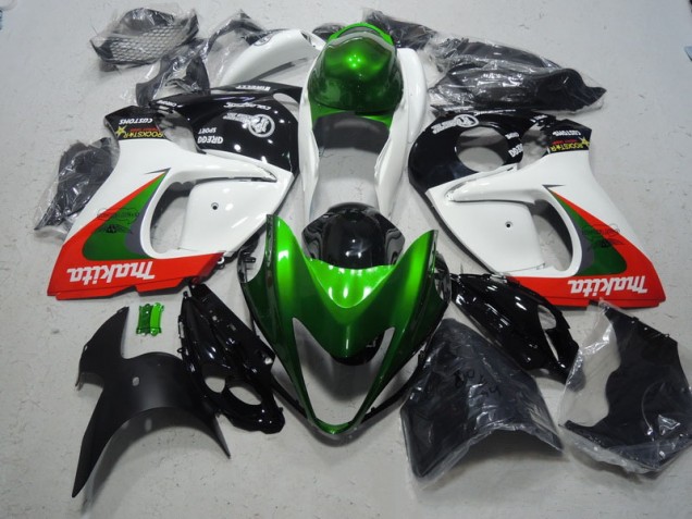 ABS 2008-2019 White Green Makita Suzuki GSXR1300 Hayabusa Replacement Fairings Canada ABS 2008-2019 White Green Makita Suzuki GSXR1300 Hayabusa Replacement Fairings Canada