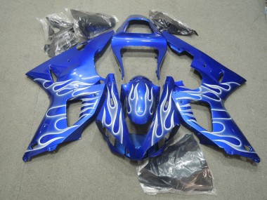 ABS 2000-2001 Blue White Flame Yamaha YZF R1 Motorcycle Fairings Kit Canada